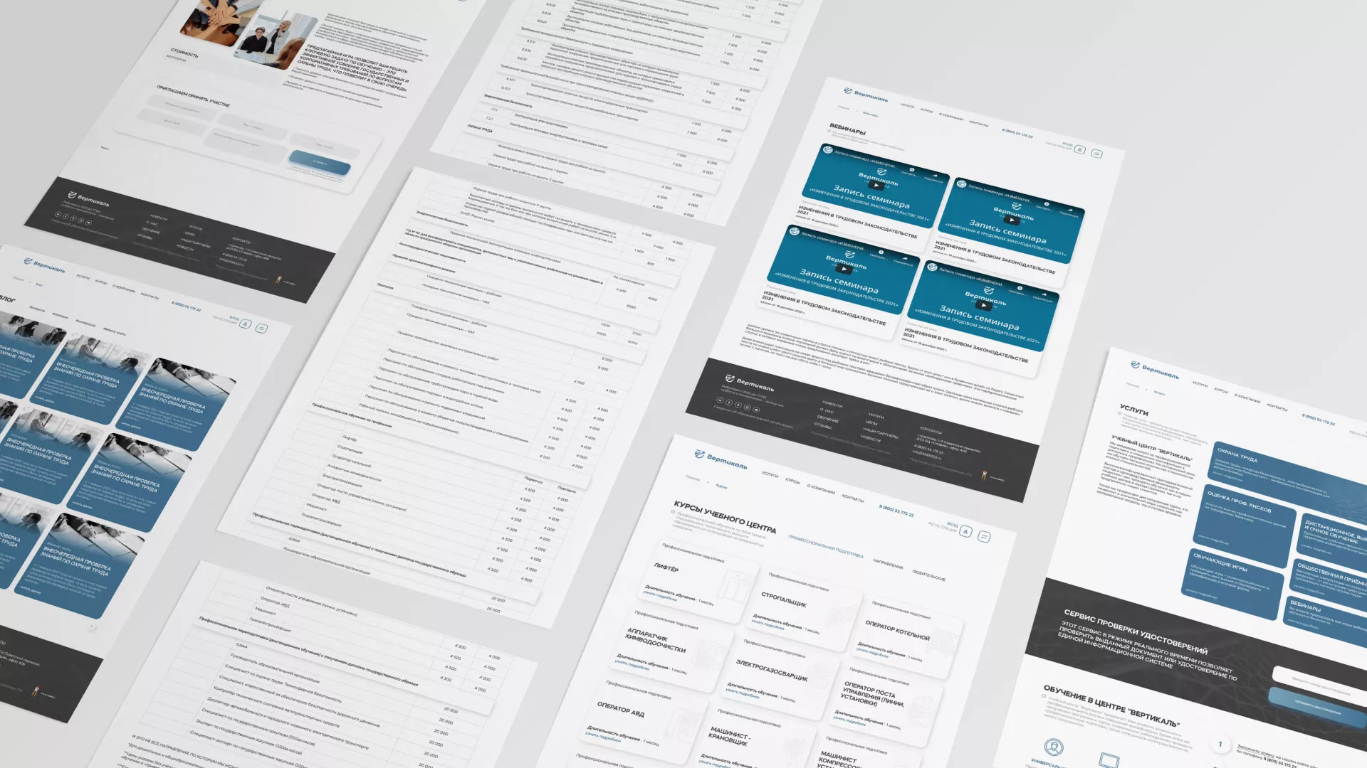 Создание сайта учебного центра «Вертикаль» в Альметьевске