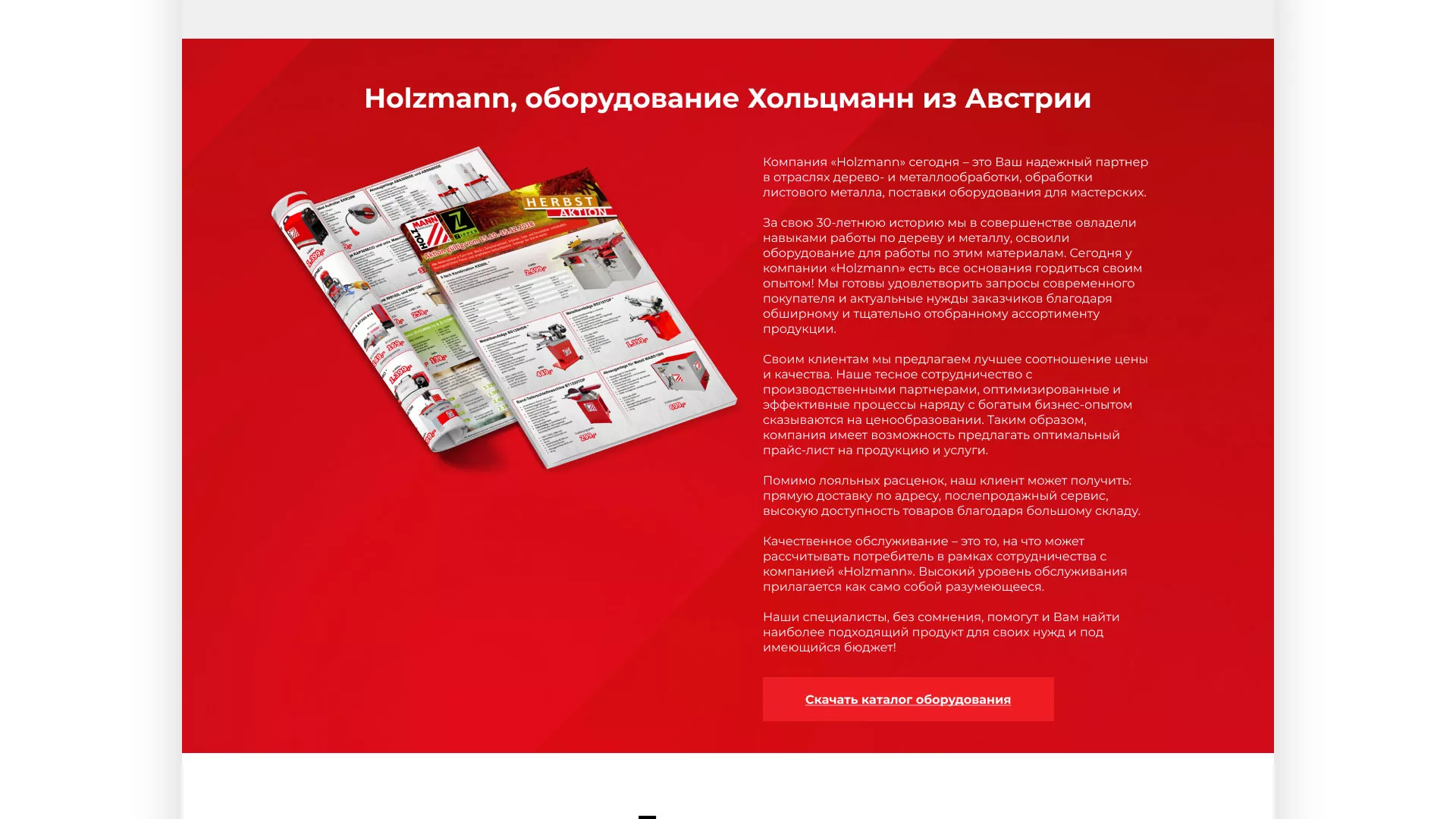 Создание сайта компании «HOLZMANN Maschinen GmbH» в Альметьевске