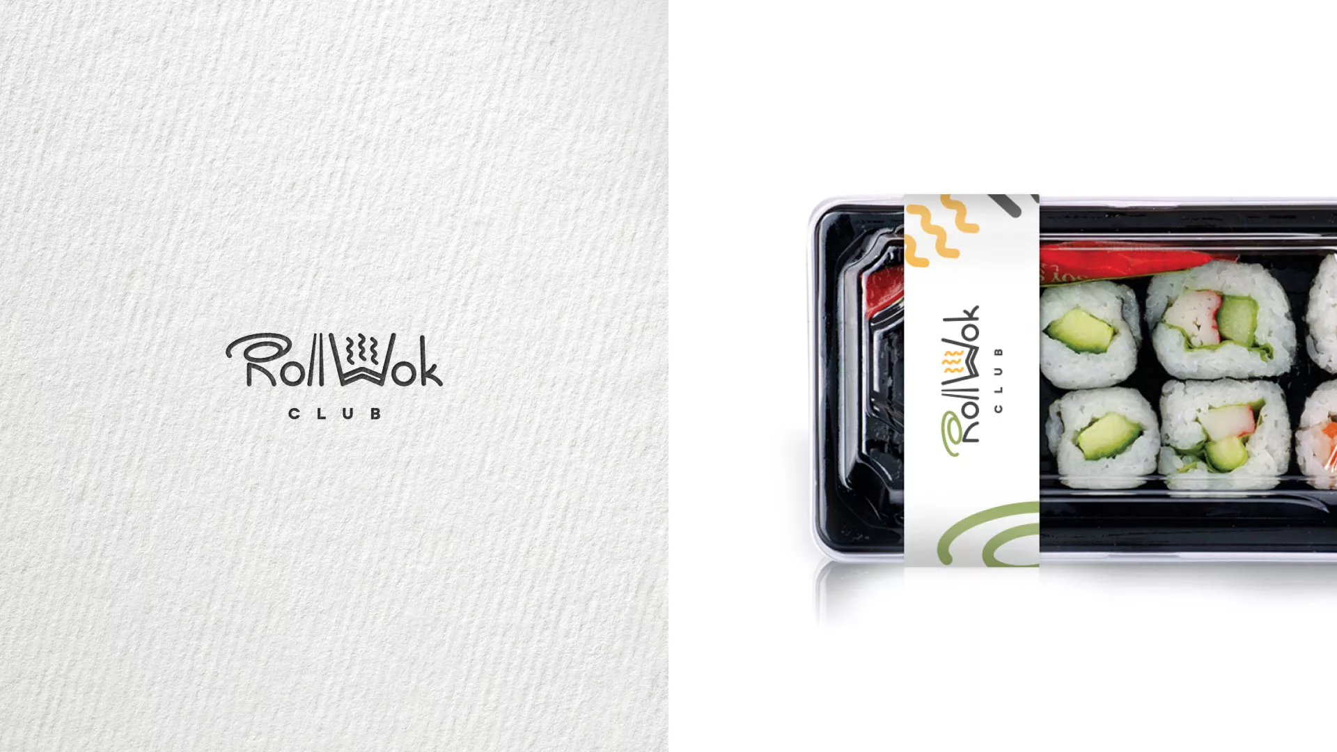 Разработка наклеек для суши-бара «Roll Wok Club» в Альметьевске