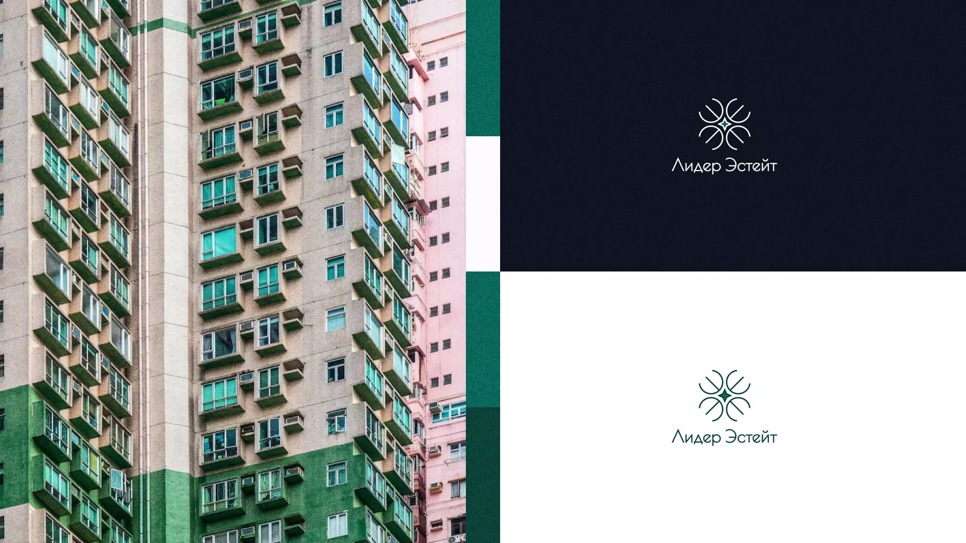 Создание логотипа компании «Лидер Эстейт» в Альметьевске